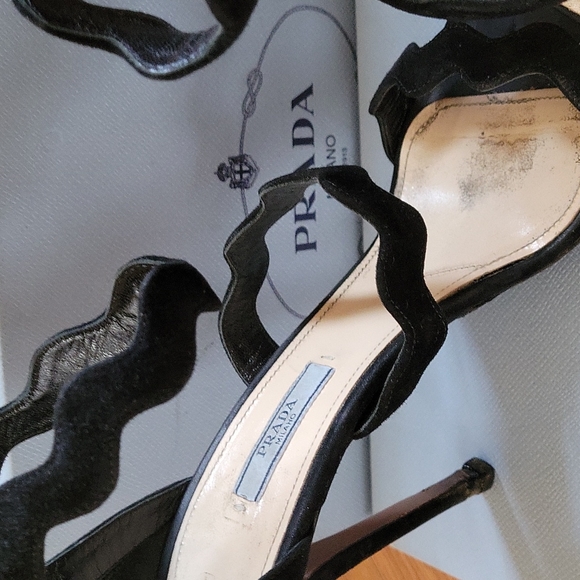 Prada black suede shoes. - Picture 4 of 4